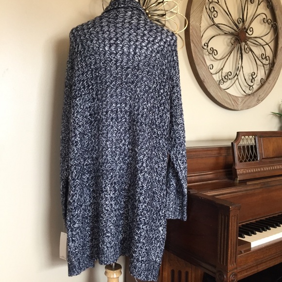 NWT Confess 2X Navy Blue Long Cardigan Sweater - Picture 4 of 6